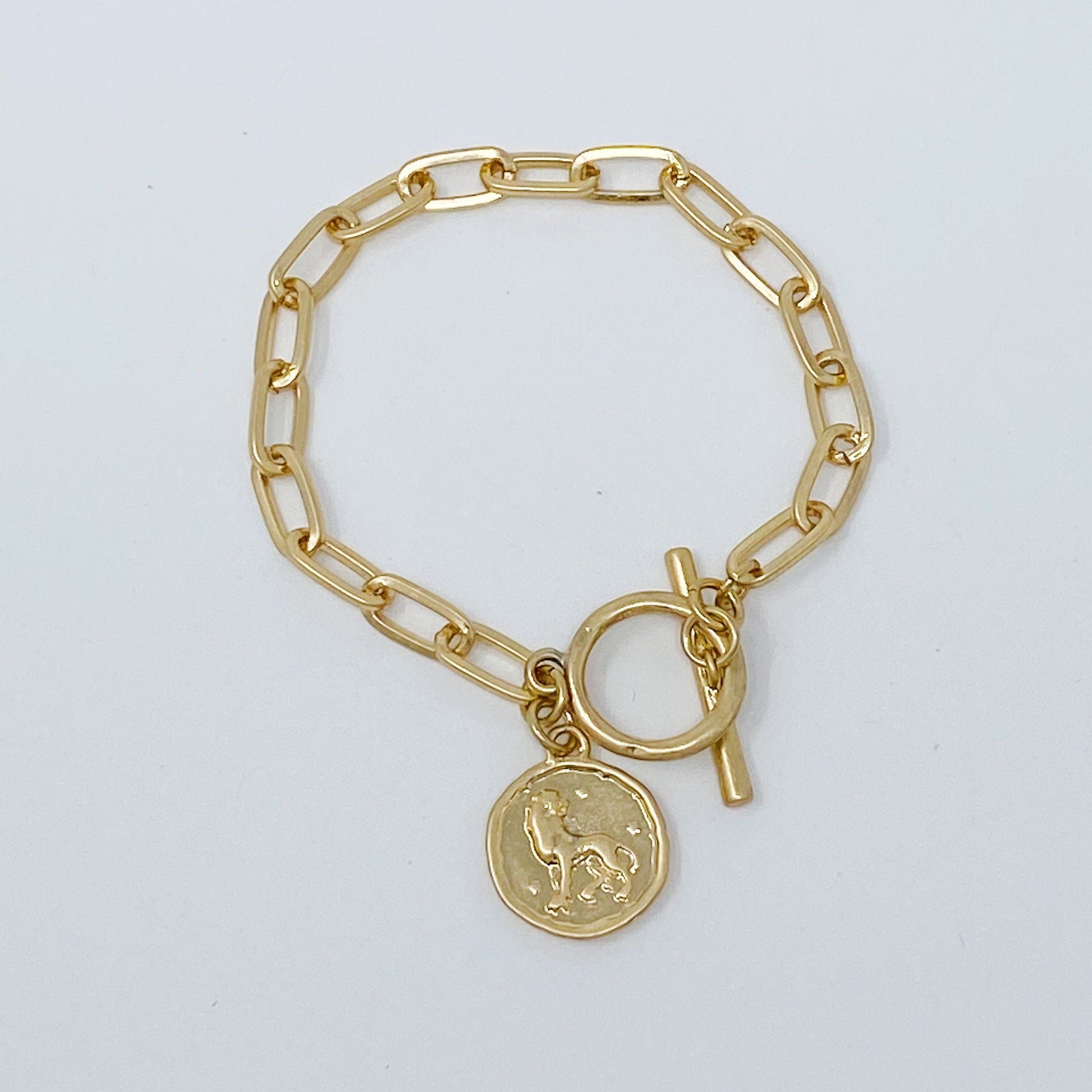 🧡 Celestial Link Chain Bracelet – Zodiac Edition