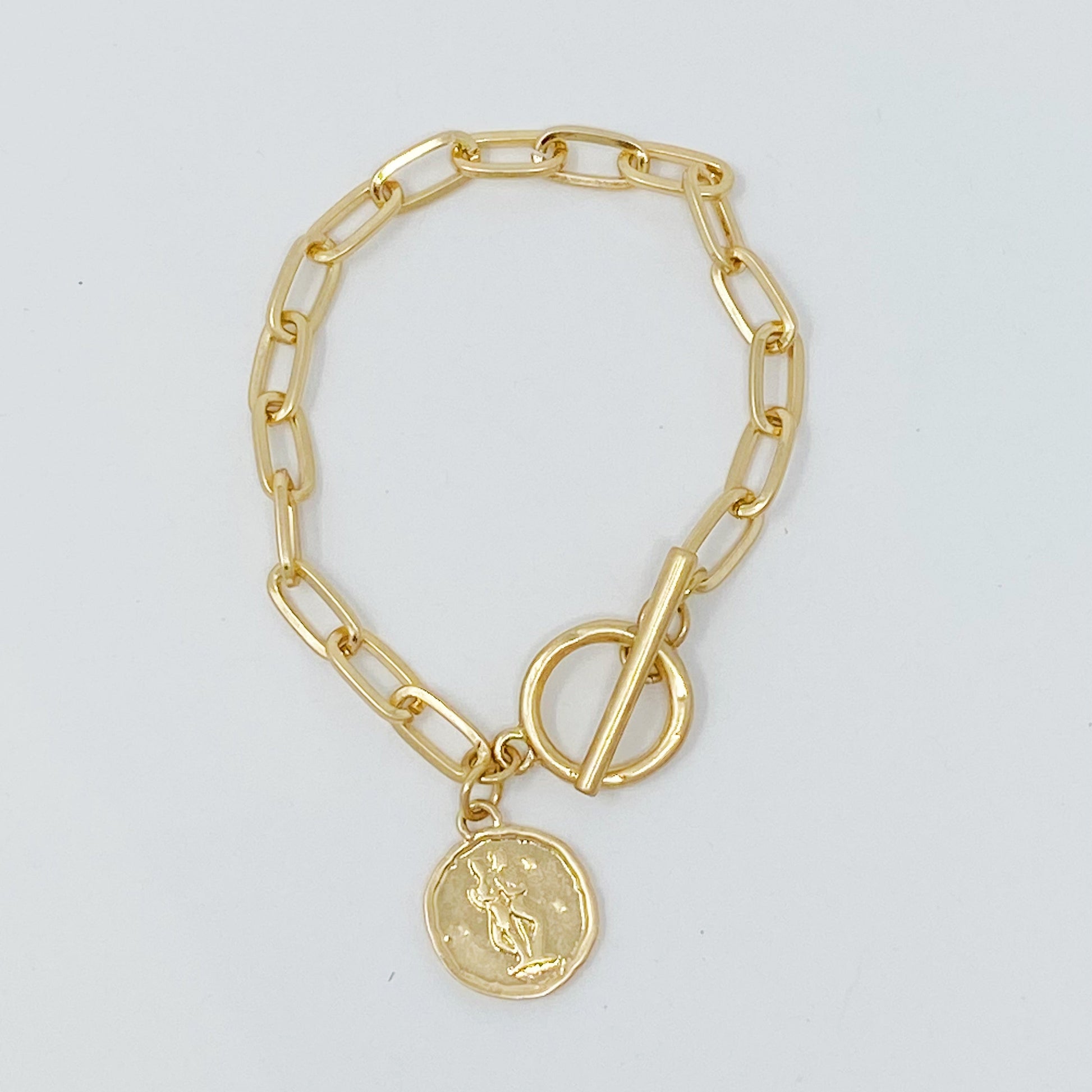 🧡 Celestial Link Chain Bracelet – Zodiac Edition