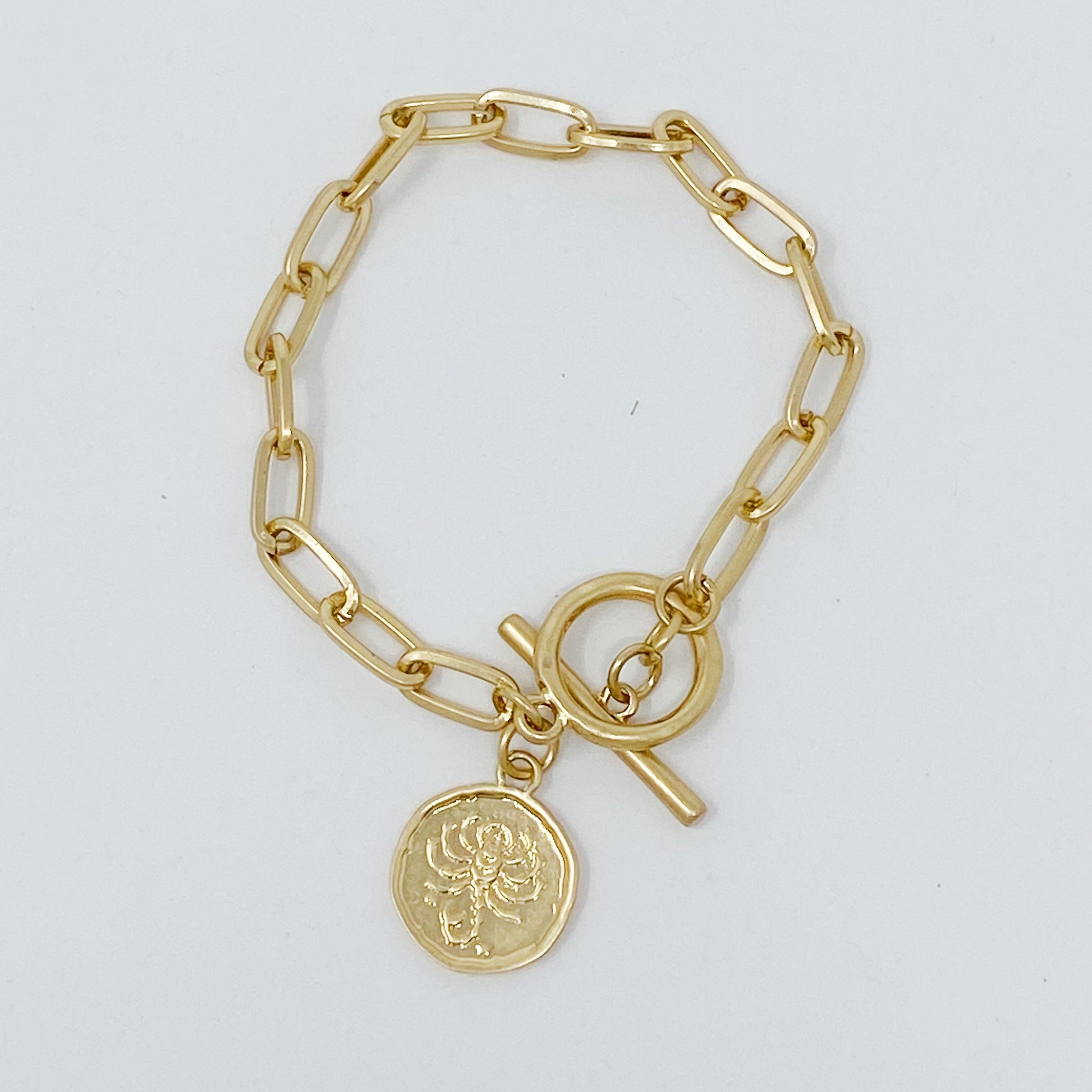 🧡 Celestial Link Chain Bracelet – Zodiac Edition
