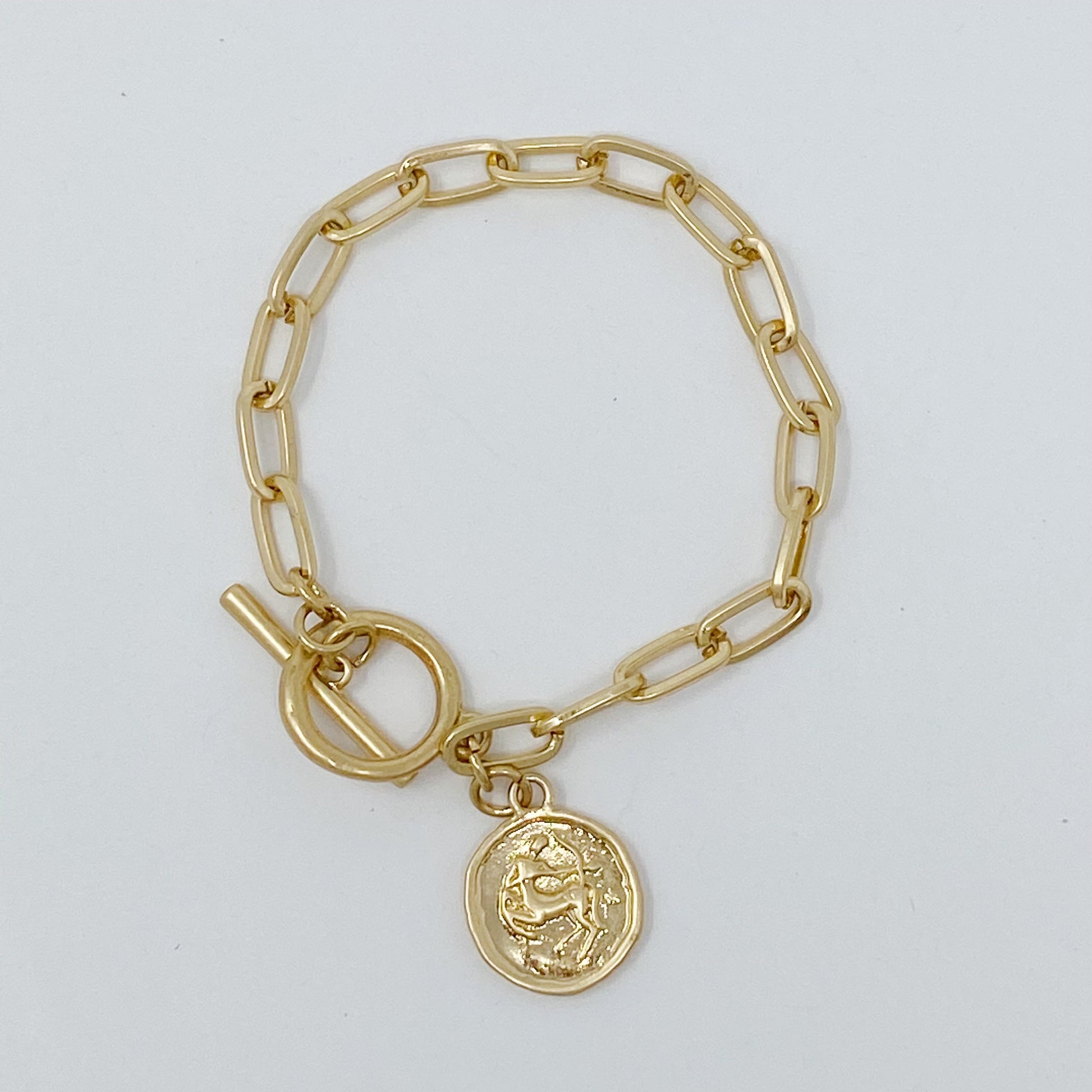 🧡 Celestial Link Chain Bracelet – Zodiac Edition