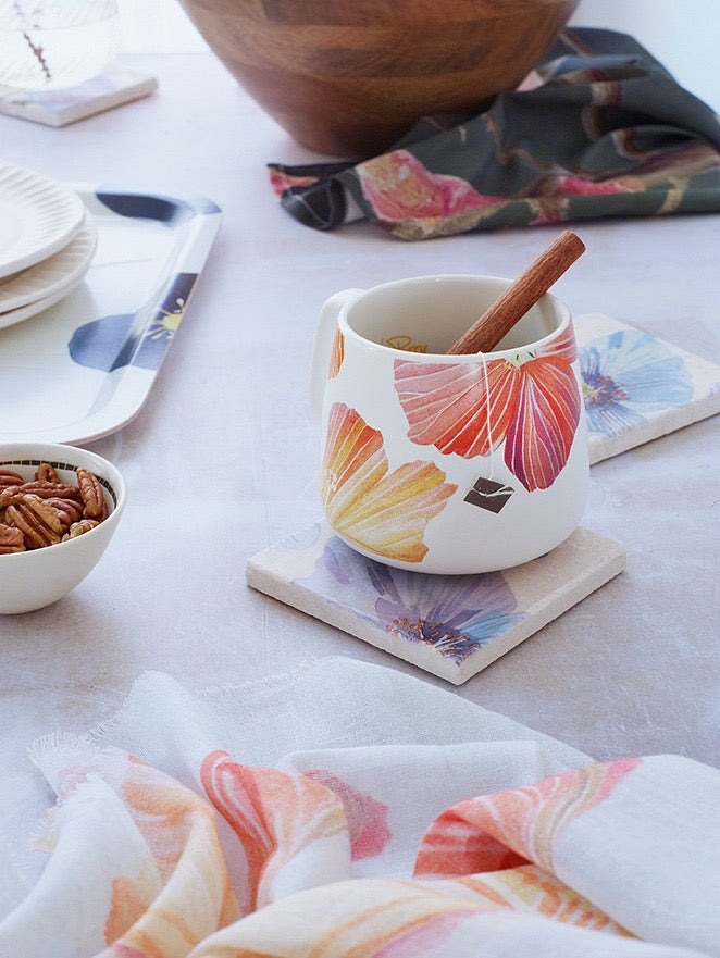 💚 Porcelain Mug:  Hibiscus