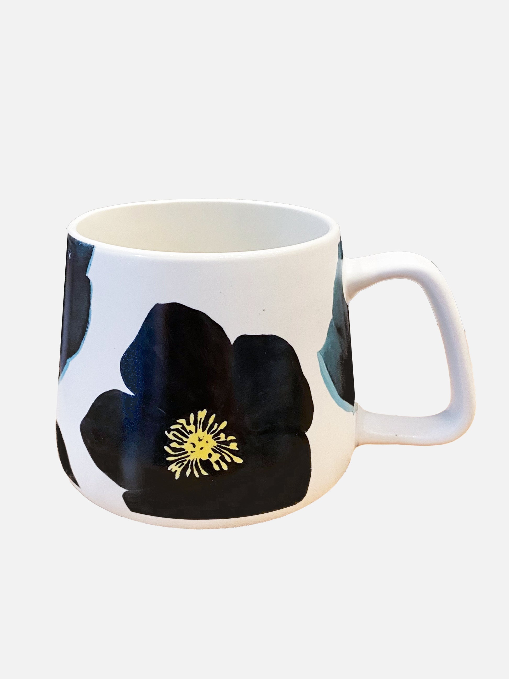 💚 Porcelain Mug:  Green Winter Rose