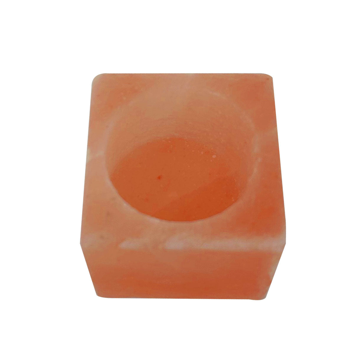 Himalayan Pink-Orange Tea Light Holder– Salt Candle Holder –Natural or Square Shape