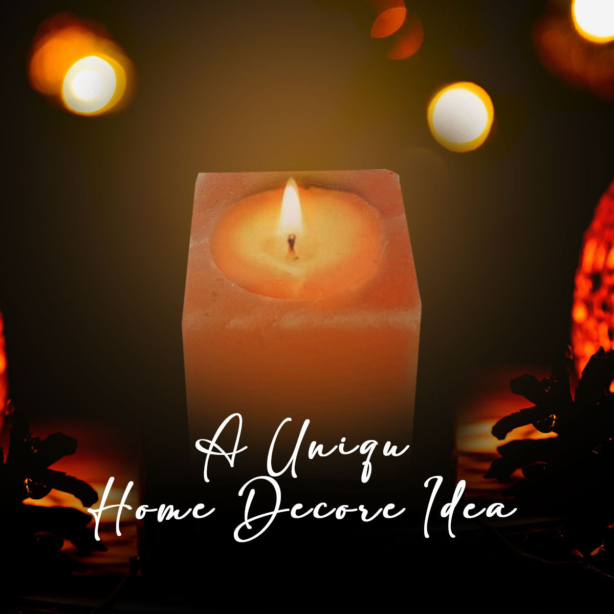 Himalayan Pink-Orange Tea Light Holder– Salt Candle Holder –Natural or Square Shape