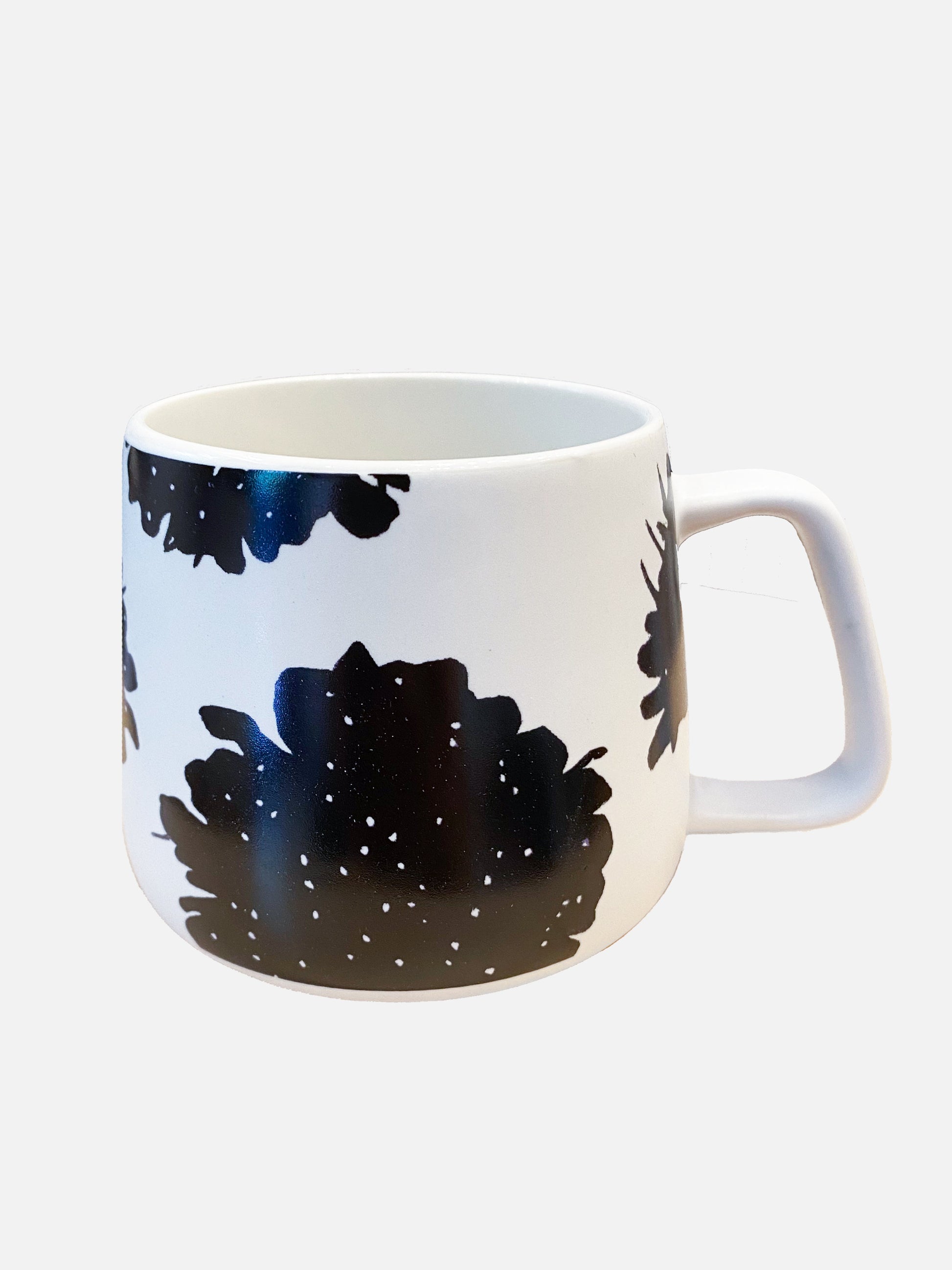 💚 Porcelain Mug:  Black Scabiosa