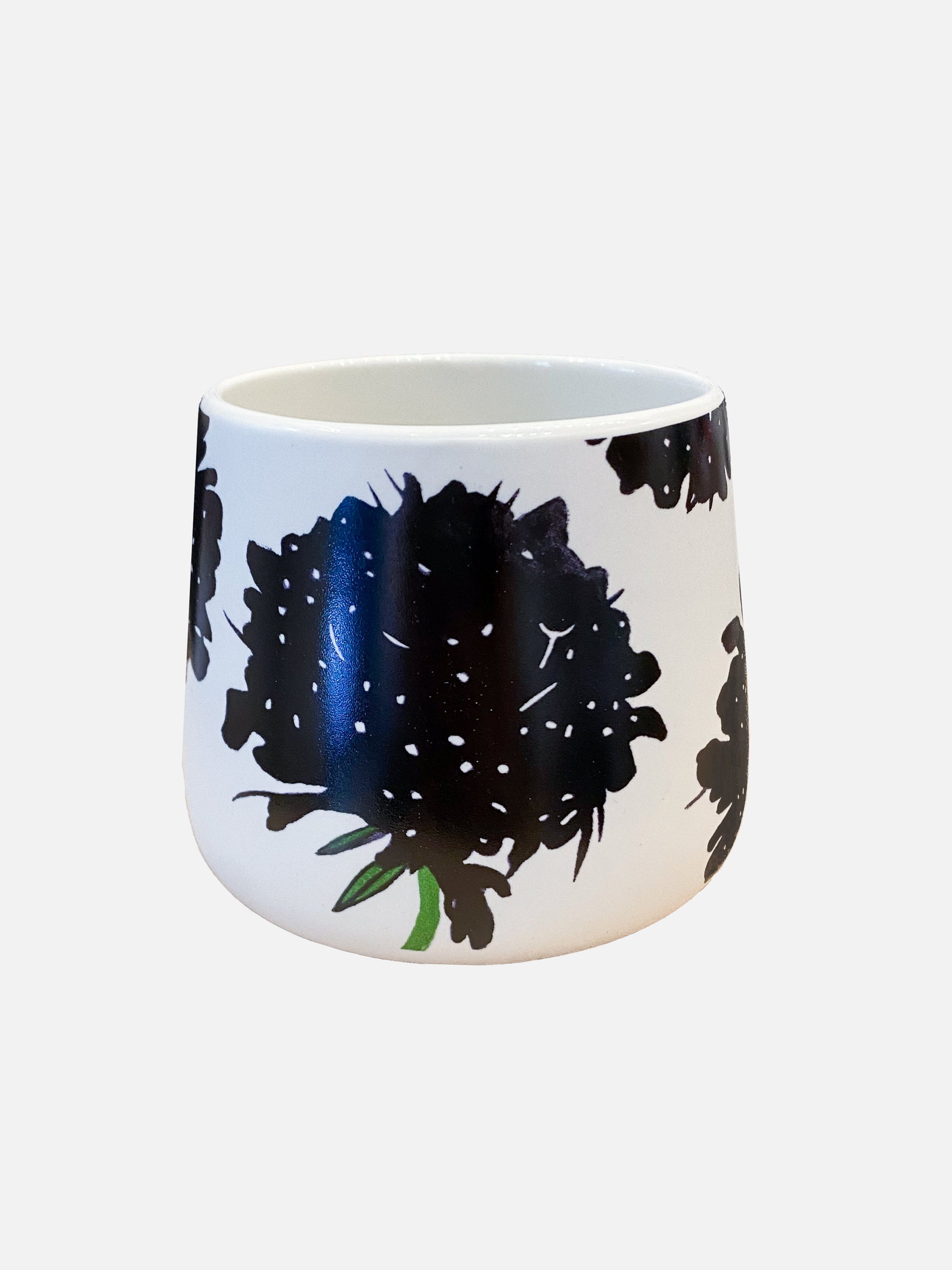 💚 Porcelain Mug:  Black Scabiosa