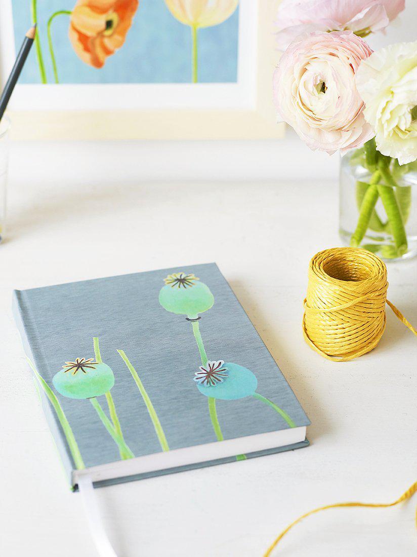 💚 Journal: Poppy Pods on Grey
