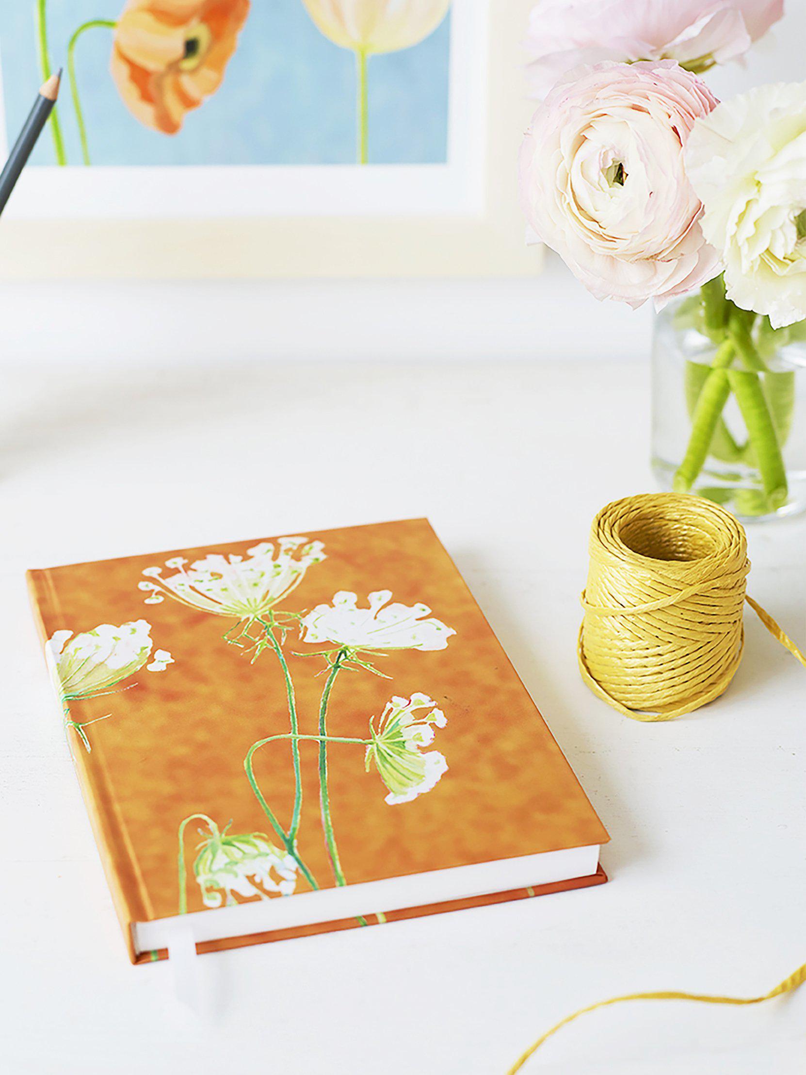 💚 Journal: Queen Anne's Lace on Rusty Orange