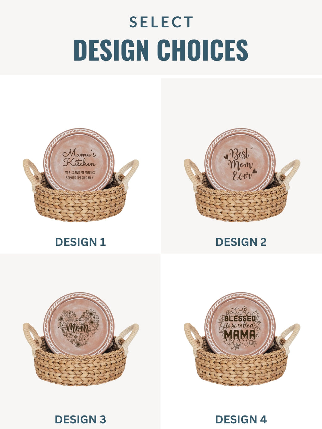 Bread Warmer Gift Box With Round Wooden Board and Spoon - Mom Round