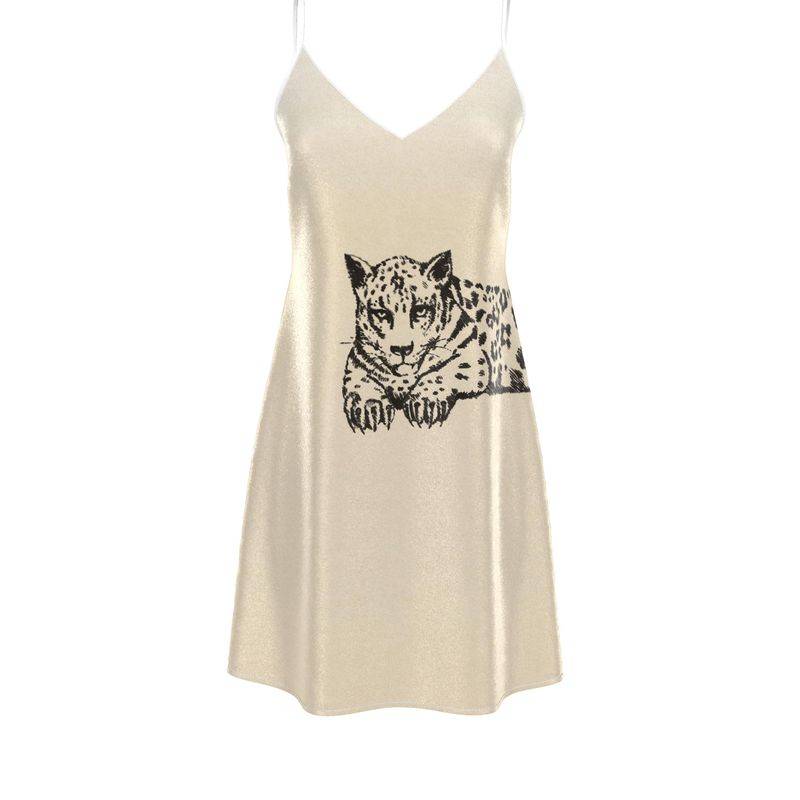 Vela Silk Dress in Jaguar