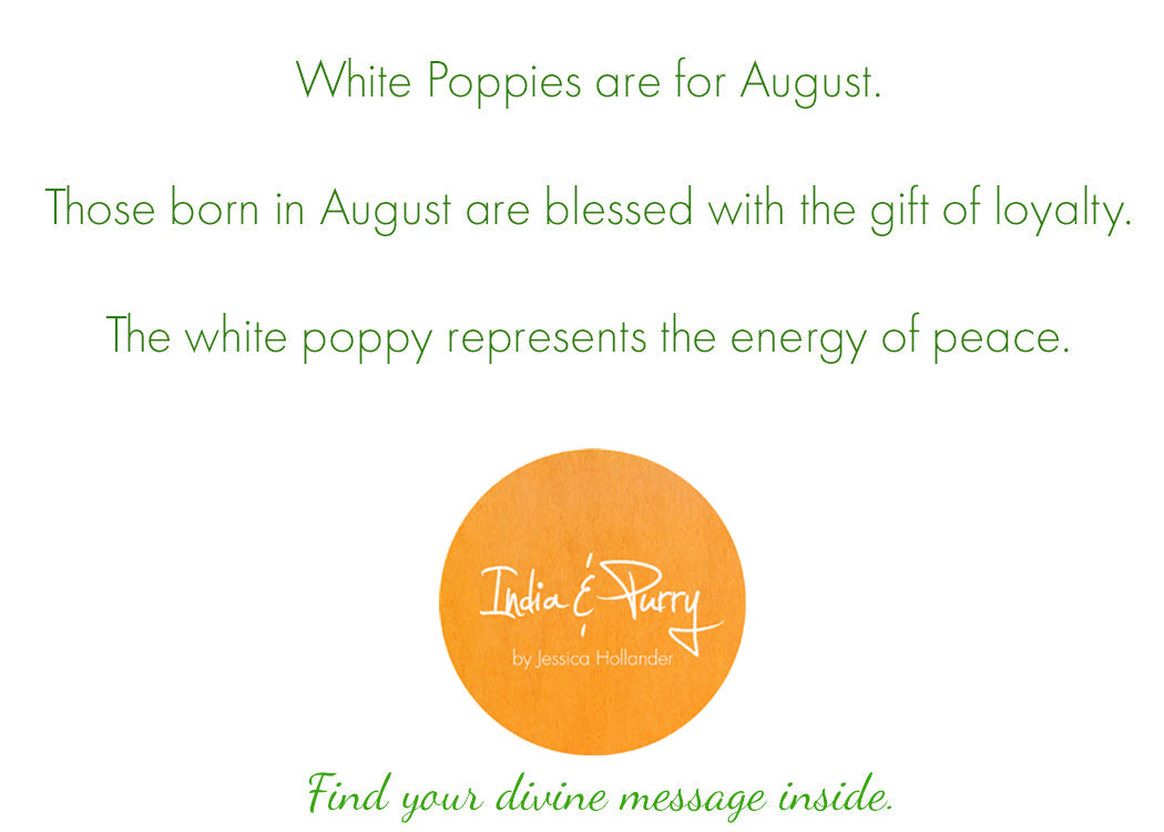 💚 August:  White Poppies