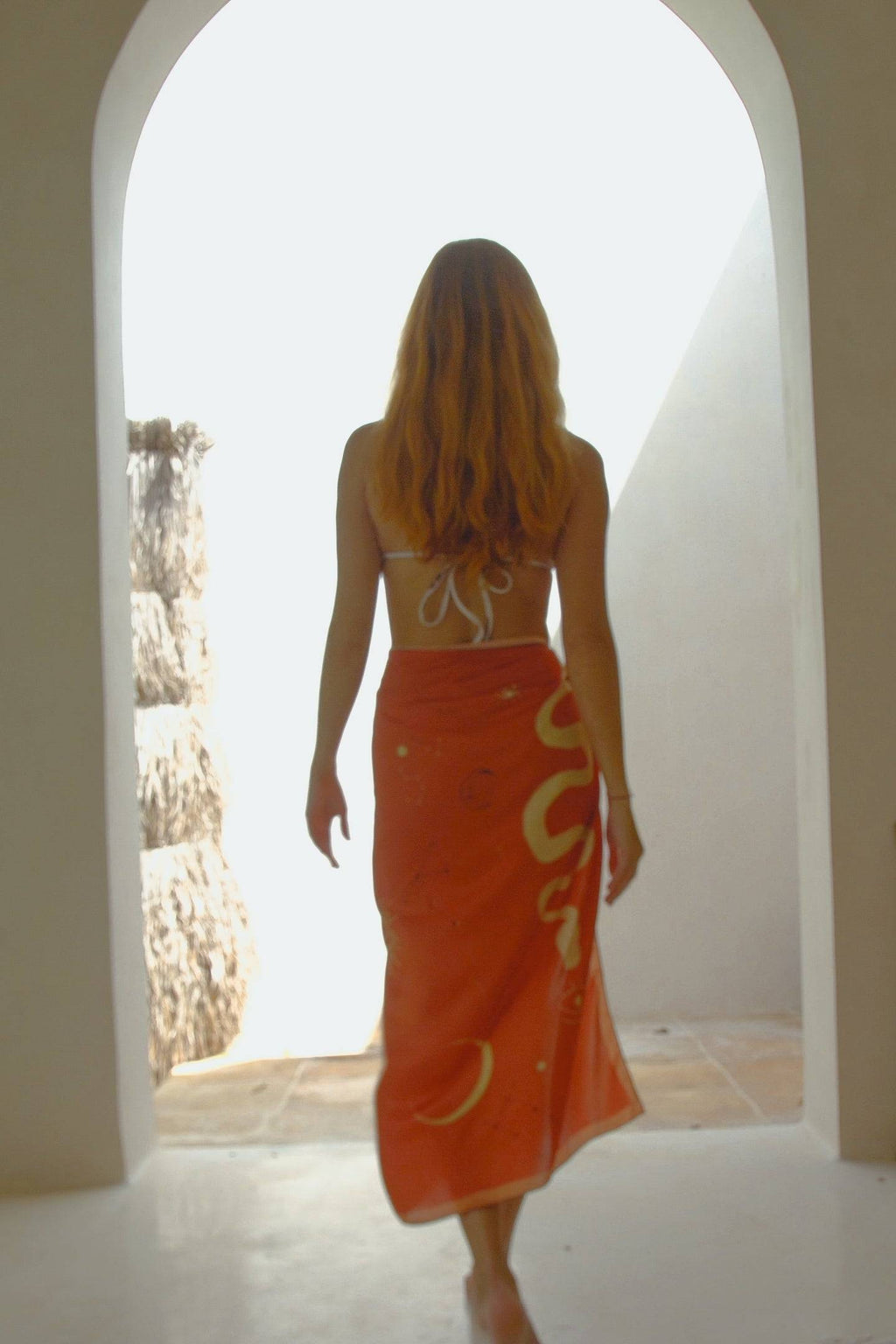 Cosmic Silk Beach Wrap Scarf in Mystic