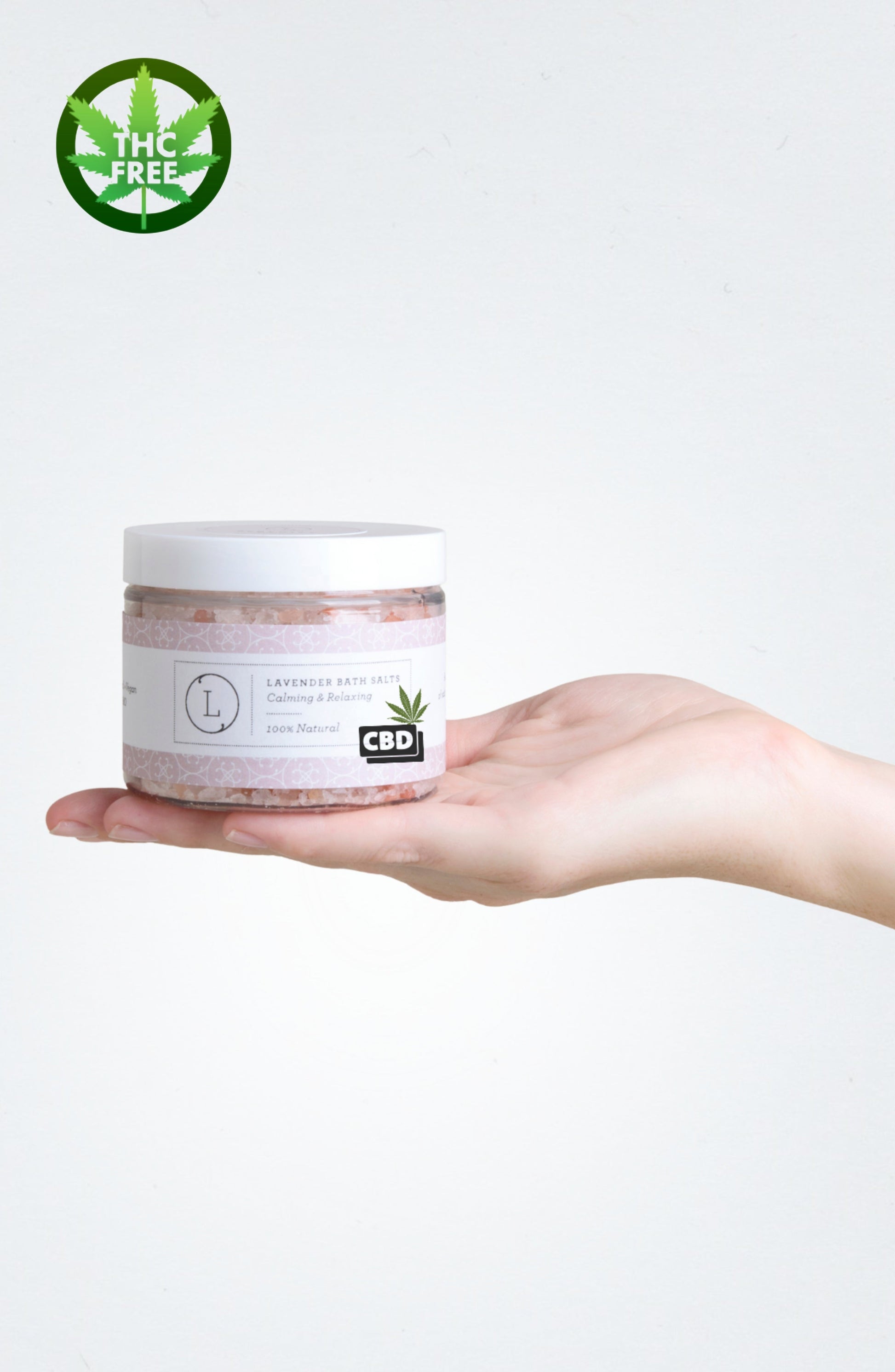 ⭐CBD Lavender Natural Bath Salt Soak with CBD. Made with Dead sea, Epsom and Himalayan salts