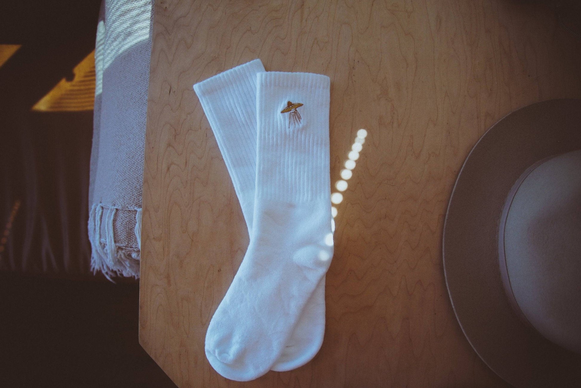 🎅 Cosmic Connections Embroidered Socks