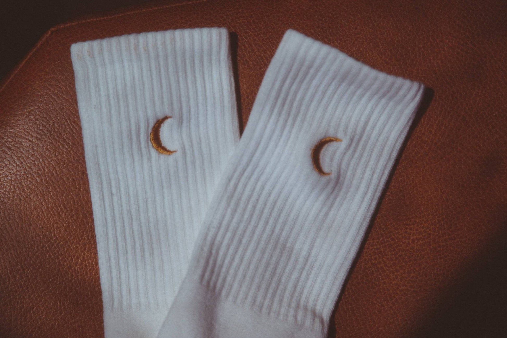 🎅 Moon Landing Embroidered Socks