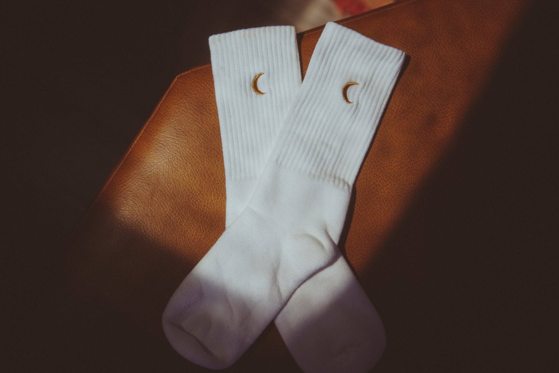 🎅 Moon Landing Embroidered Socks