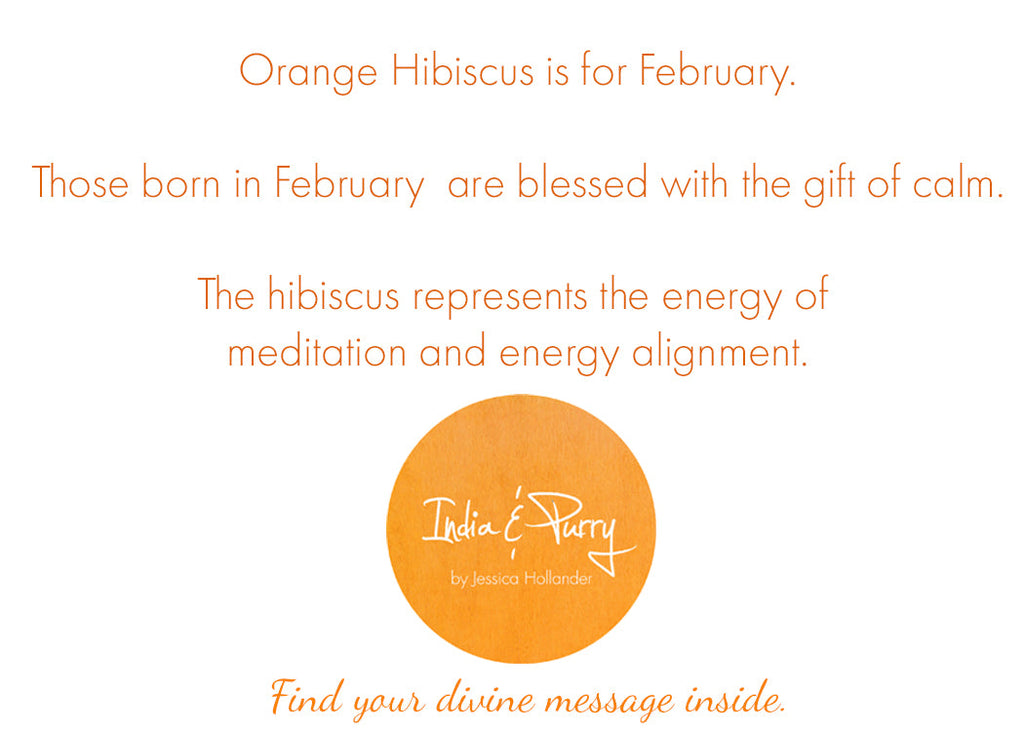 💚 February:  Orange Hibiscus