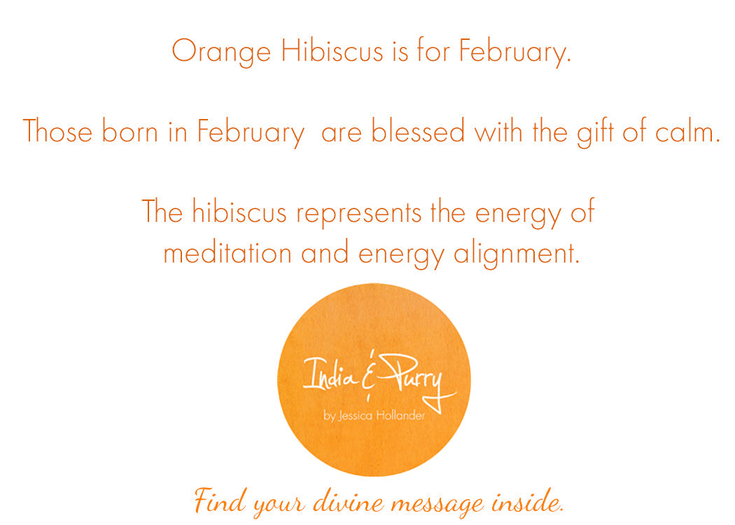 💚 February:  Orange Hibiscus