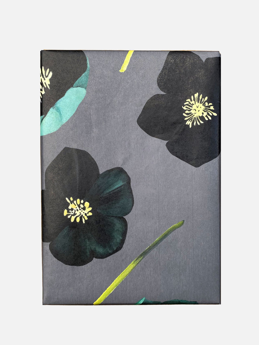 💚 Gift Wrap:  Green Winter Rose on Charcoal