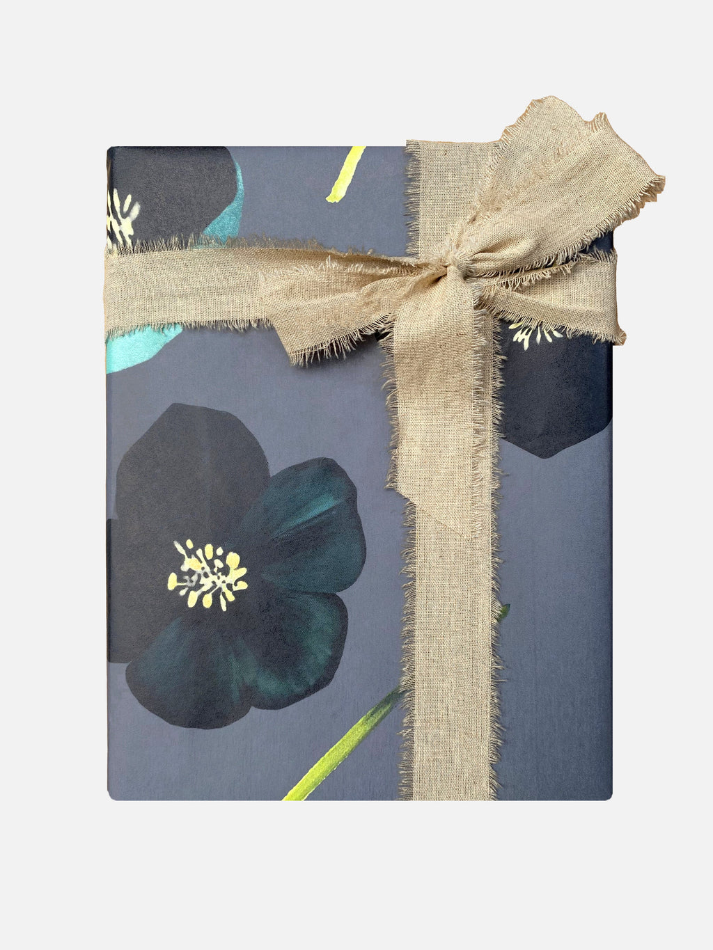 💚 Gift Wrap:  Green Winter Rose on Charcoal