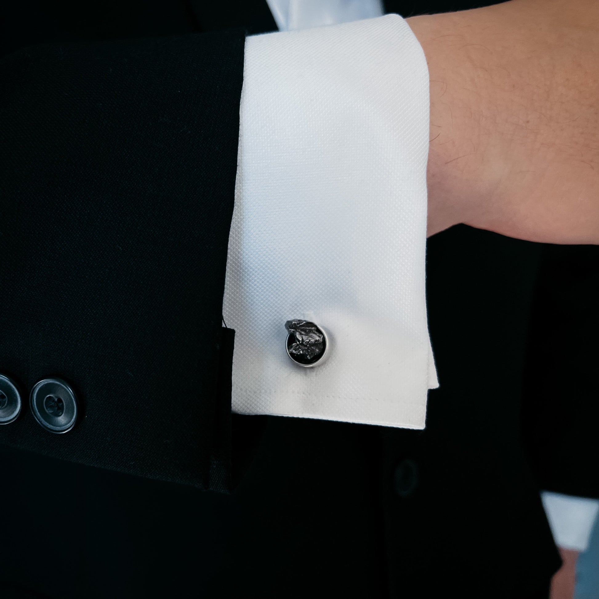 Cufflinks with Authentic Meteorite