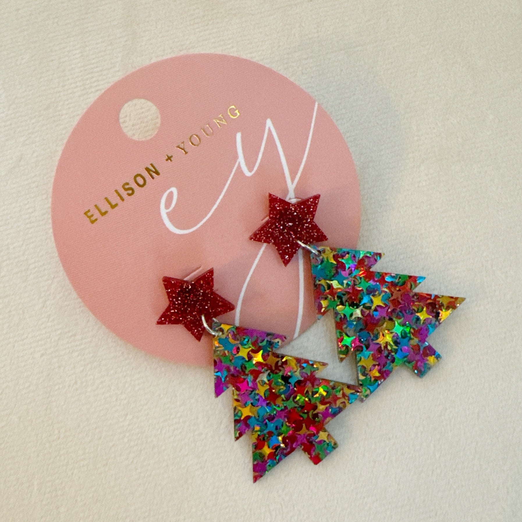 🧡 So Festive Stars On Tree Earrings