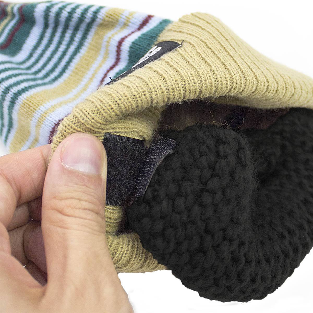 😋 Black or Brown Beanie and Beard for Kids