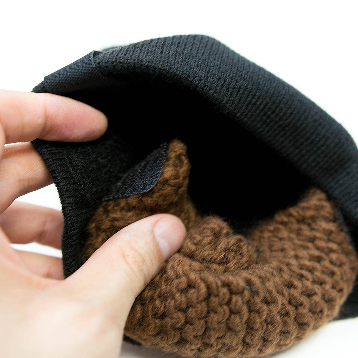 Black Beanie and Brown Beard Costume Accessory for Kids