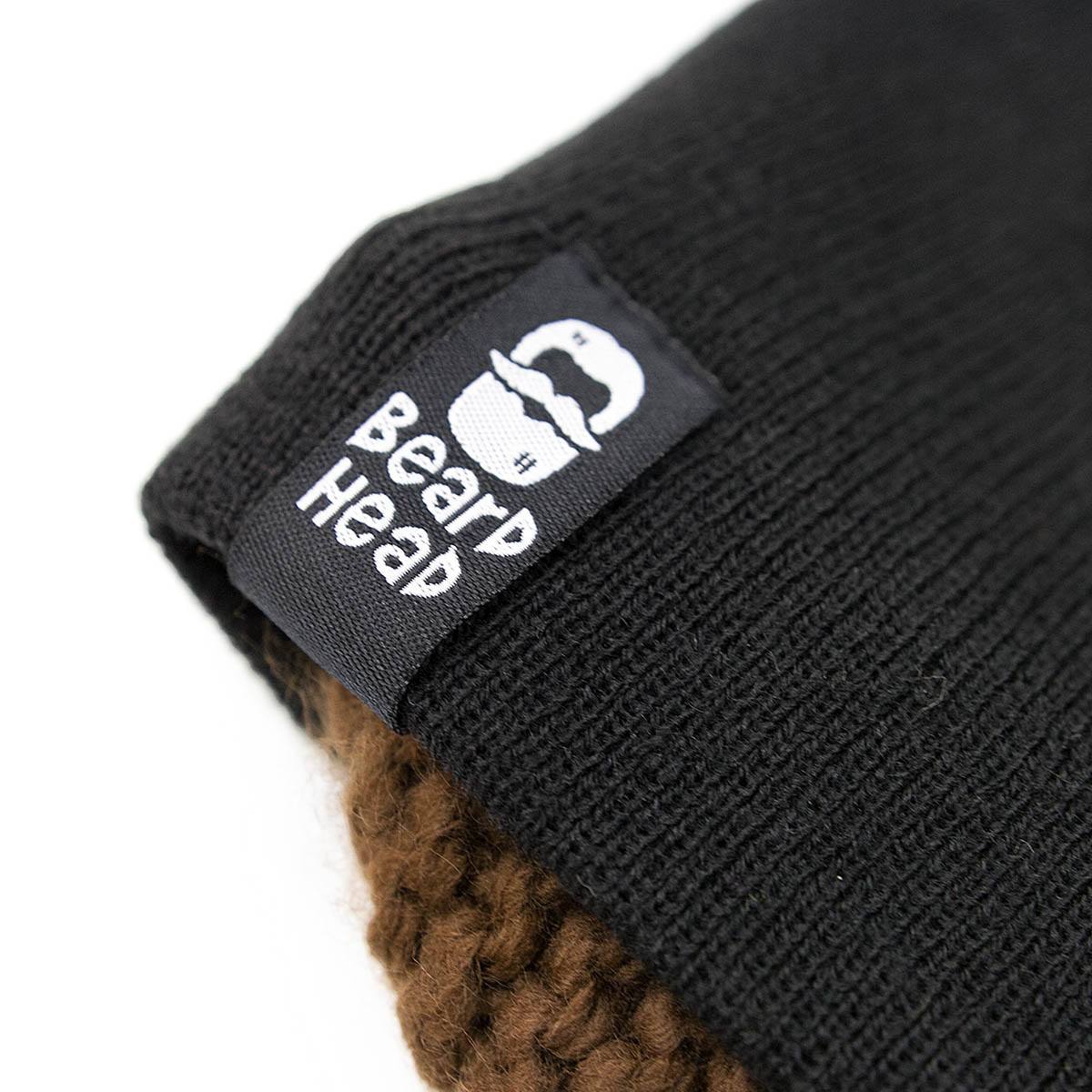 😋 Black Beanie and Brown Beard Costume Accessory for Kids