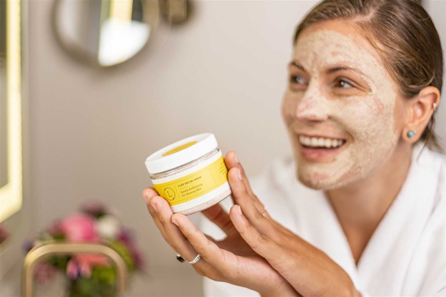 ⭐Natural Clay Facial Mask, Exfoliating Mask, Glowing skin Mask