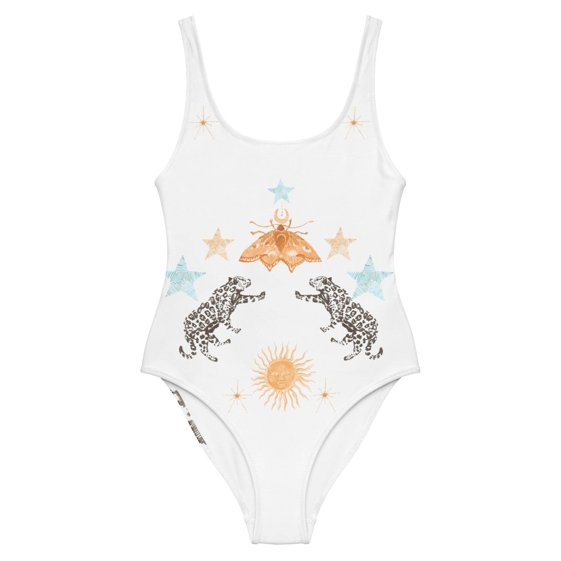 Lyra One Piece Swimsuit in White Jaguar