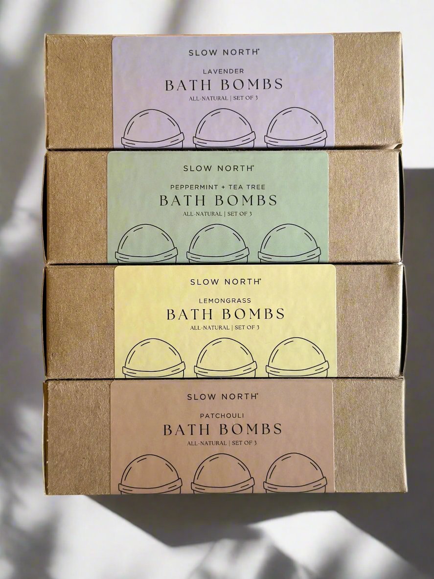 ☼ Natural Bath Bomb Set - Lemongrass (Set of 3)