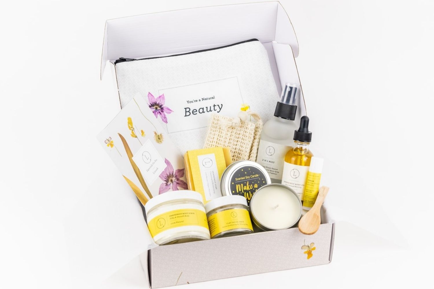 ⭐Citrus Care Package, Handmade Natural Bath and Body Gift box, Holiday spa box