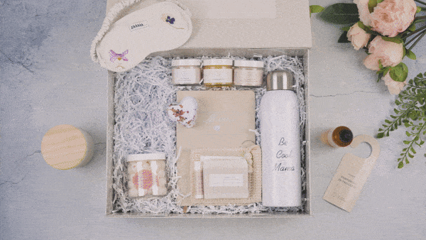 Pampering Natural Skincare gift box for New Mom's