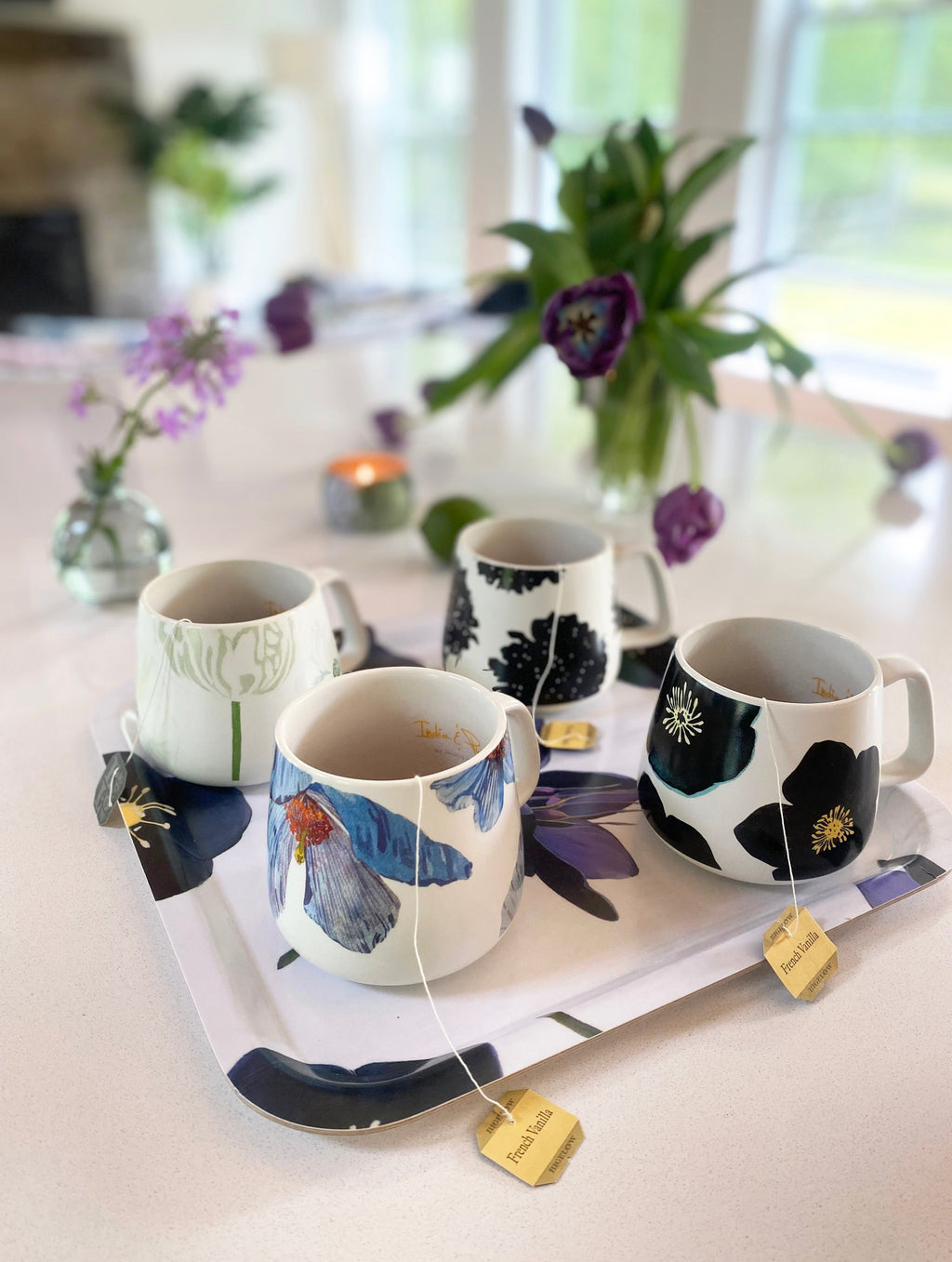 💚 Porcelain Mug:  Himalayan Blue Poppies