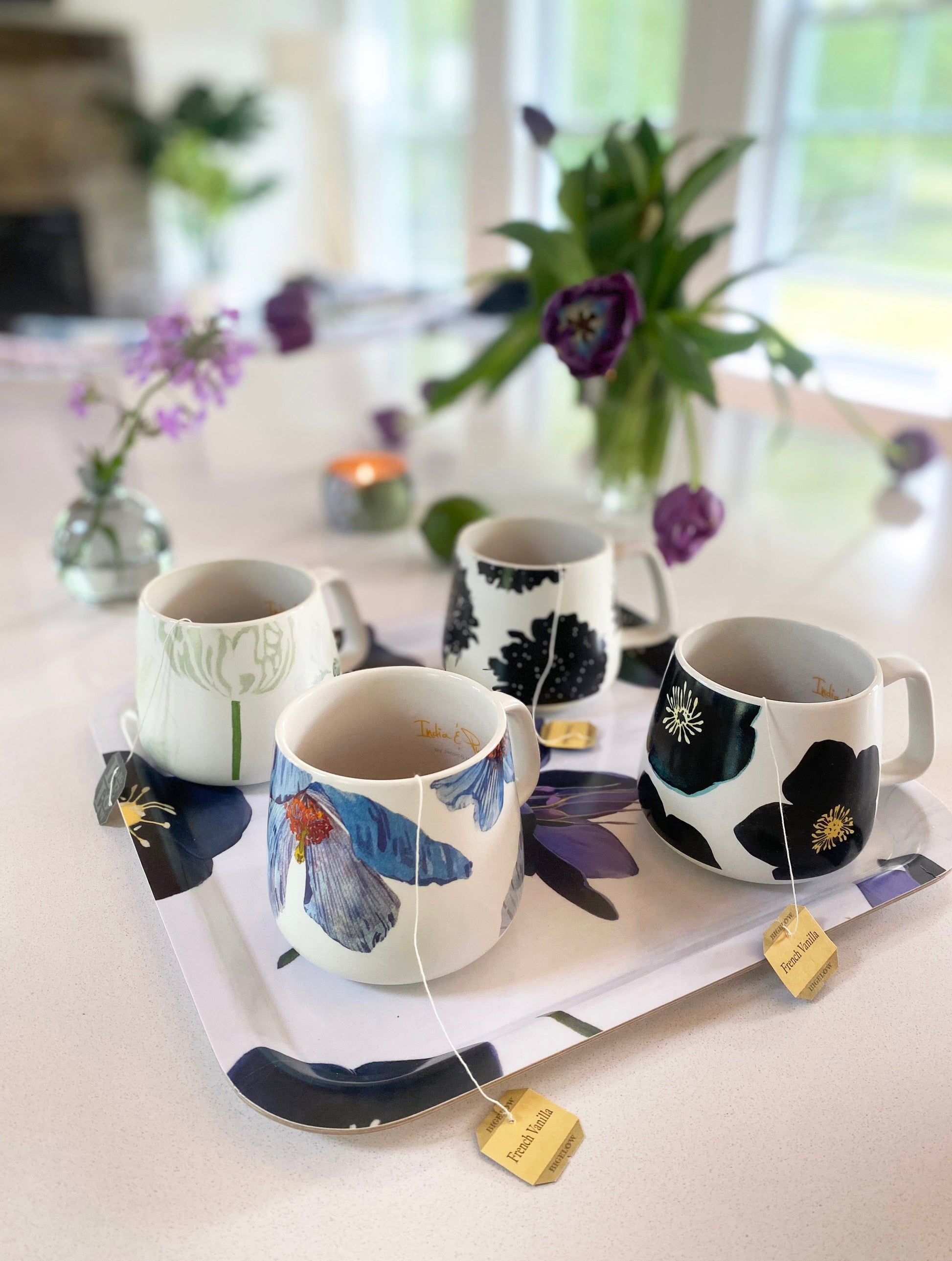 💚 Porcelain Mug:  Himalayan Blue Poppies