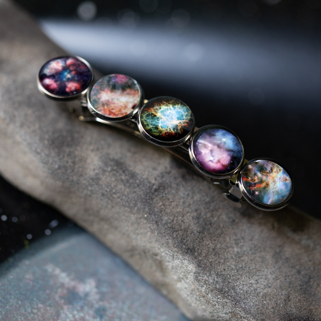 🌙 Nebula Rainbow Hair Clip Barrette