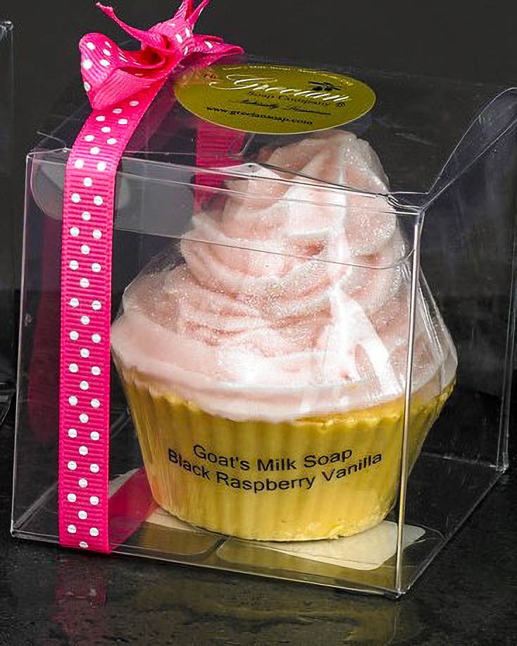 Swirl Top Cupcake Soap-Black Raspberry Vanilla