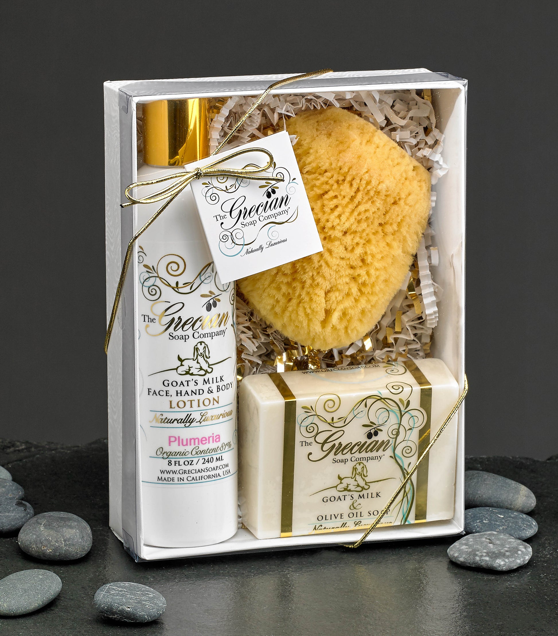 Lotion, Soap and Sponge Gift Box-Milk & Honey