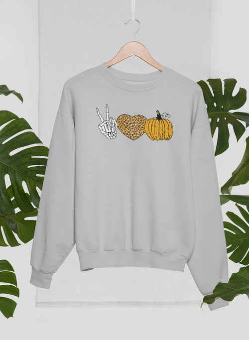 "Peace Love Halloween" Sweat Shirt