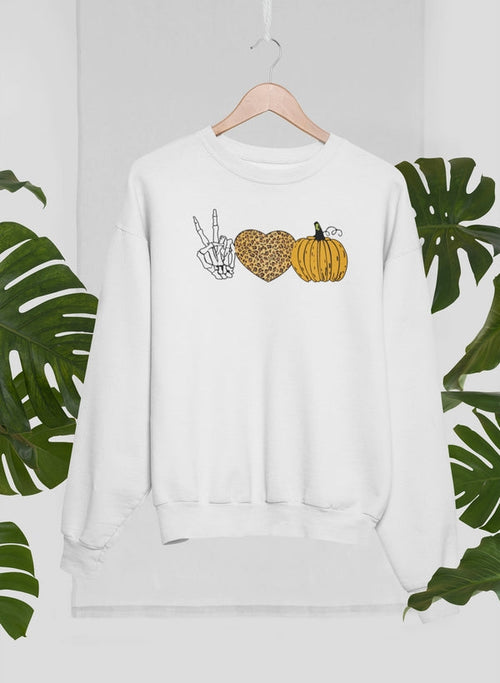 "Peace Love Halloween" Sweat Shirt