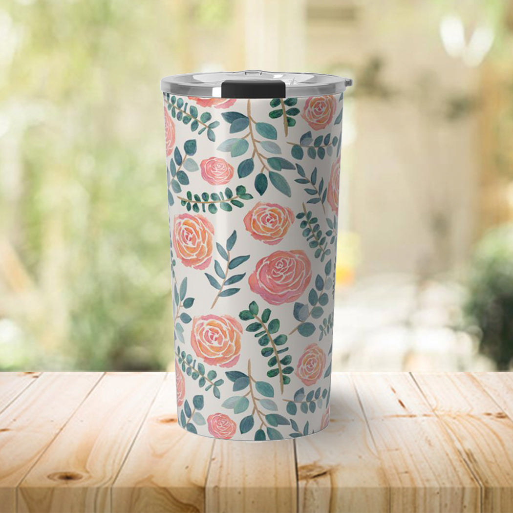 Watercolor Floral Travel Mug
