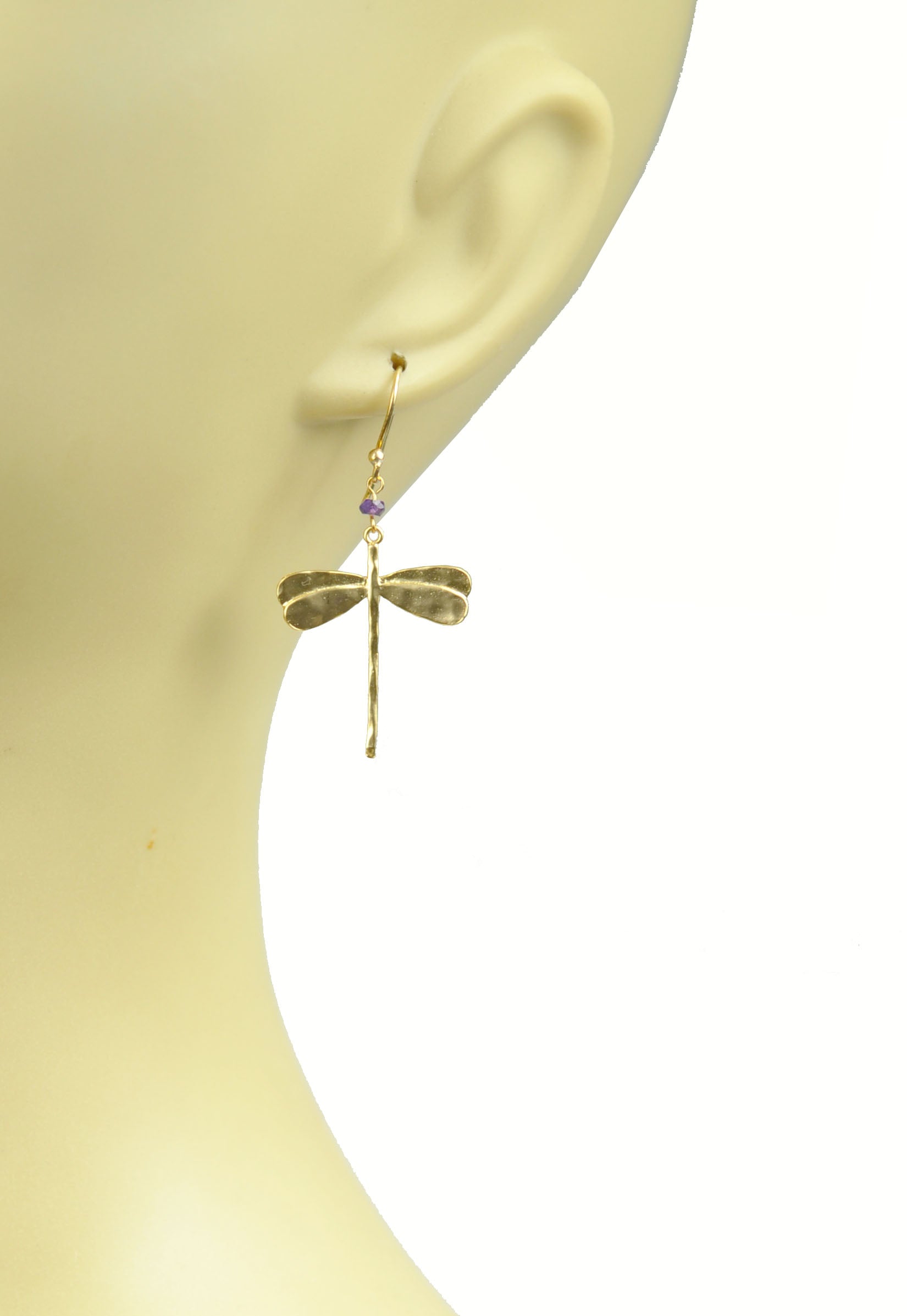 Dragonfly Amethyst Earrings
