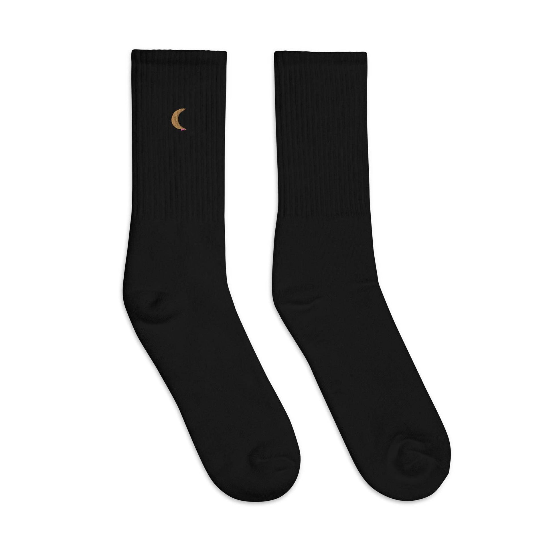 🎅 Moon Landing Embroidered Socks