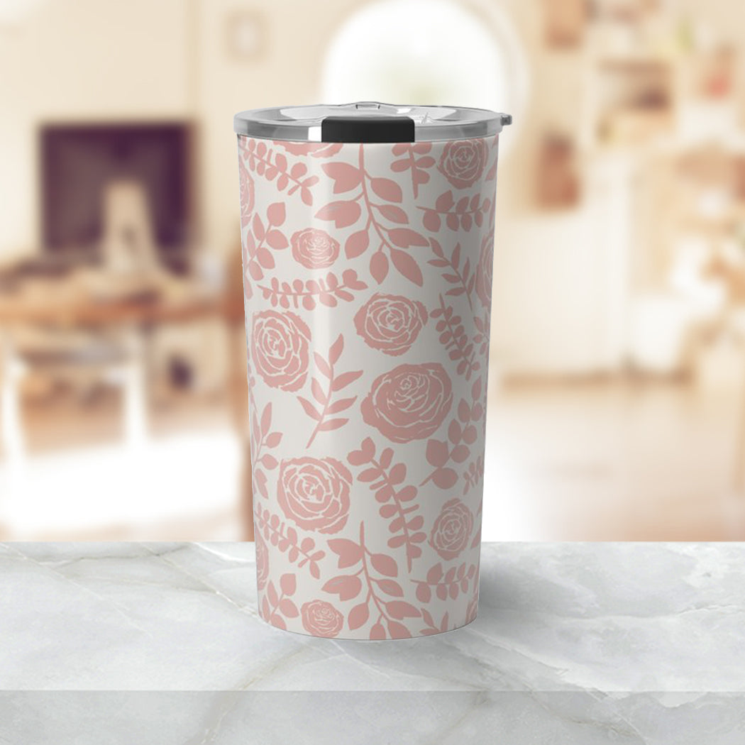 Blush Floral Travel Mug