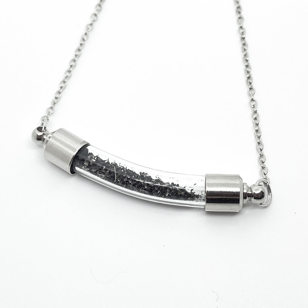 Stardust Vial Specimen Necklace with Meteorite