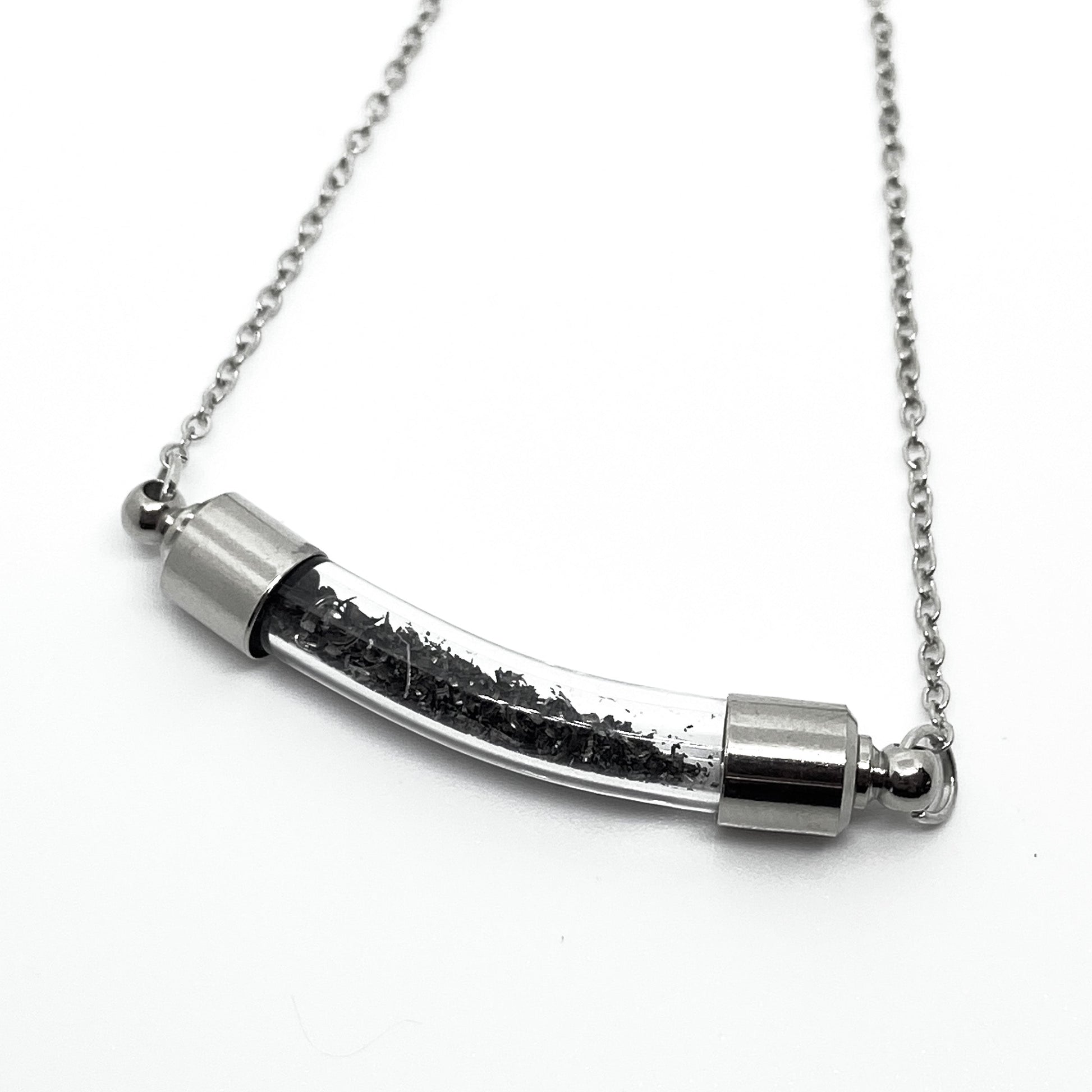 Stardust Vial Specimen Necklace with Meteorite
