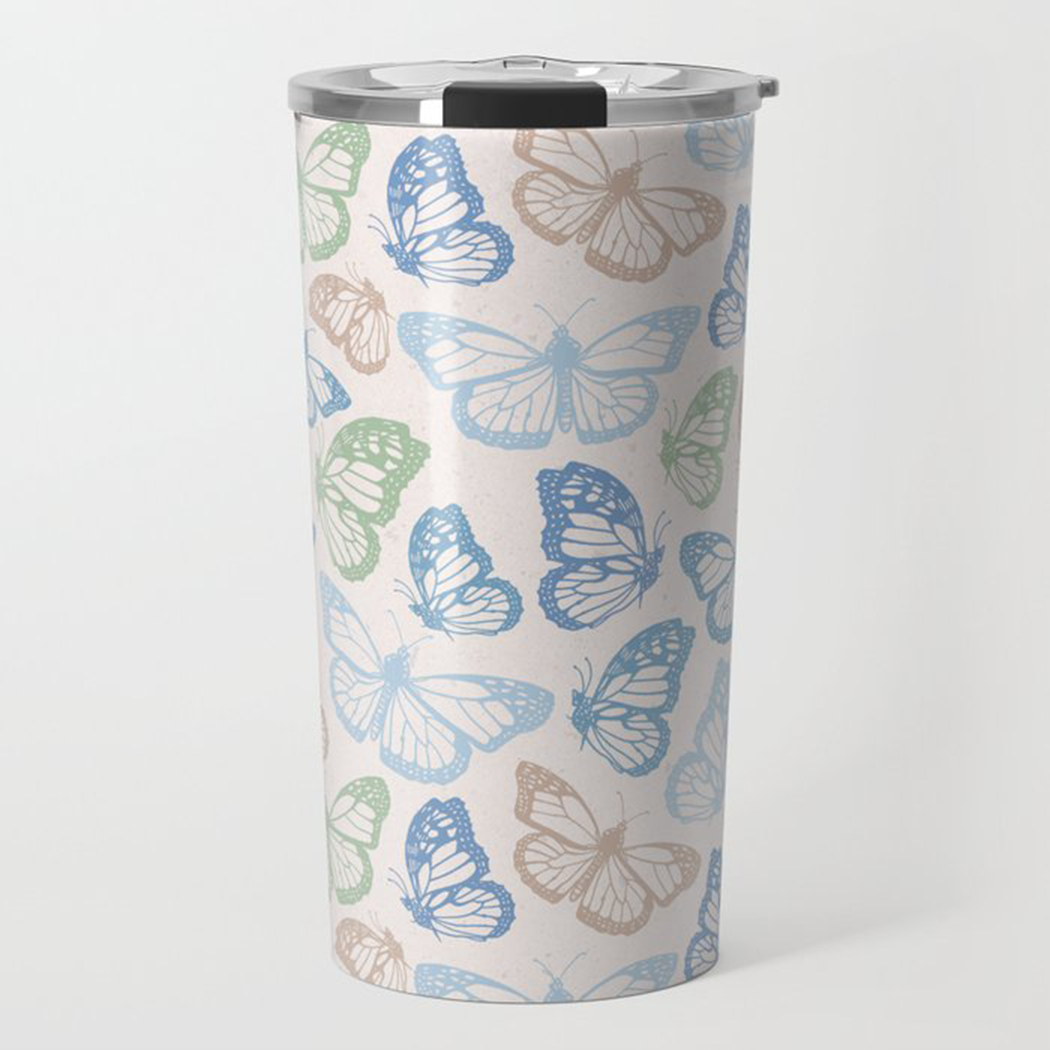 Blue Butterfly Travel Mug