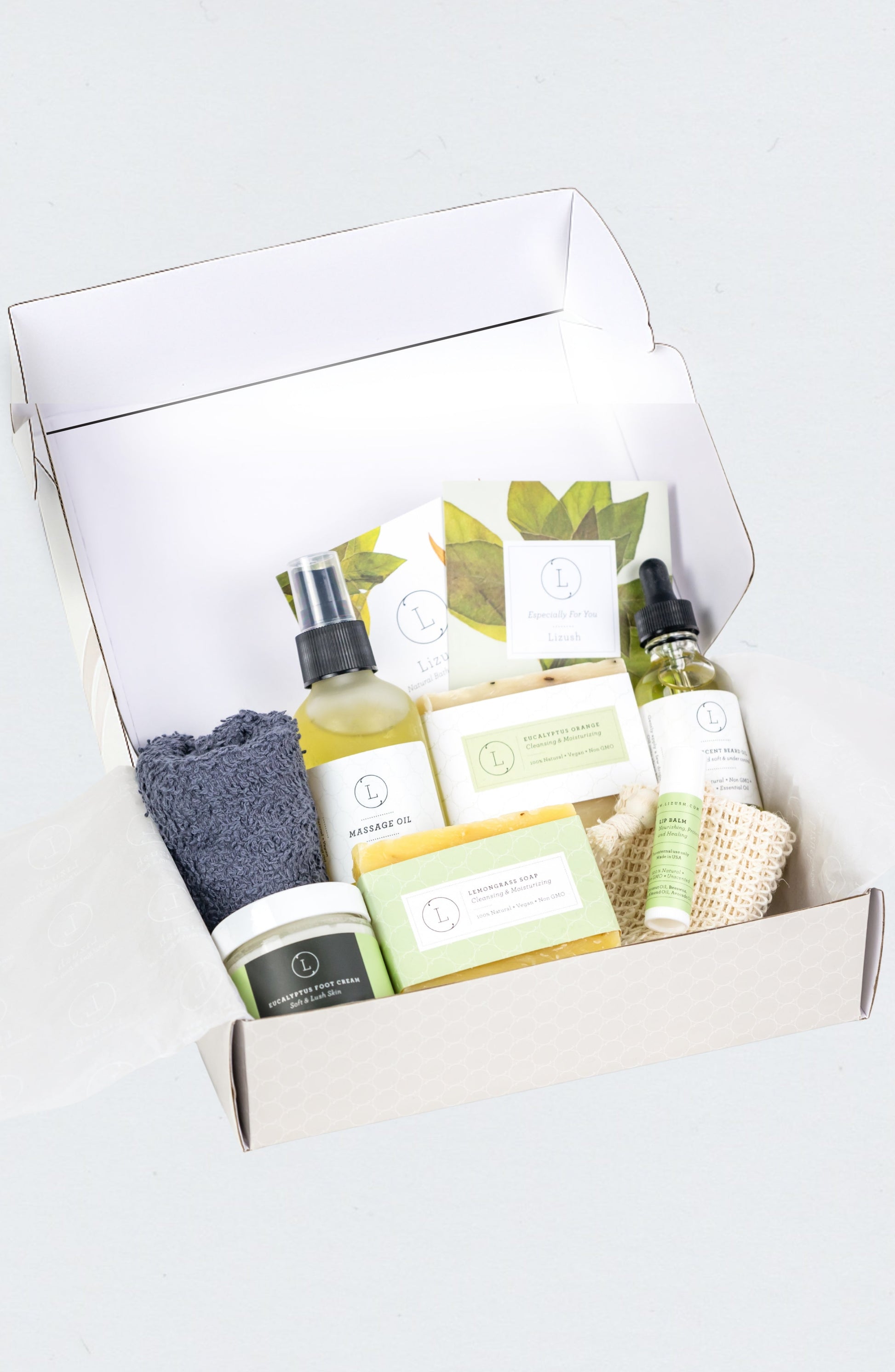 Holiday Gift for Dad -Fresh earthy Natural skincare set, Eucalyptus Men Grooming kit