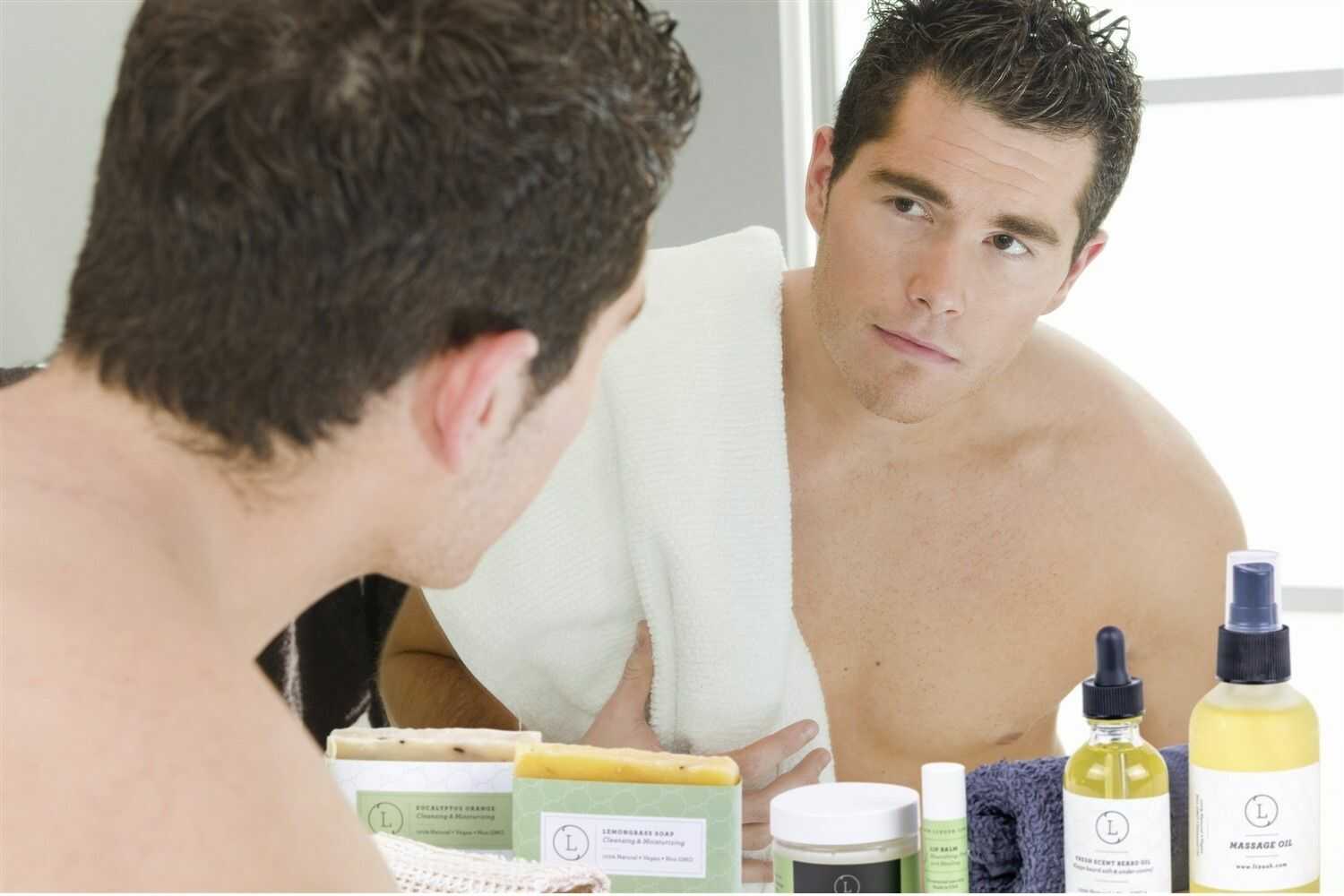 Holiday Gift for Dad -Fresh earthy Natural skincare set, Eucalyptus Men Grooming kit